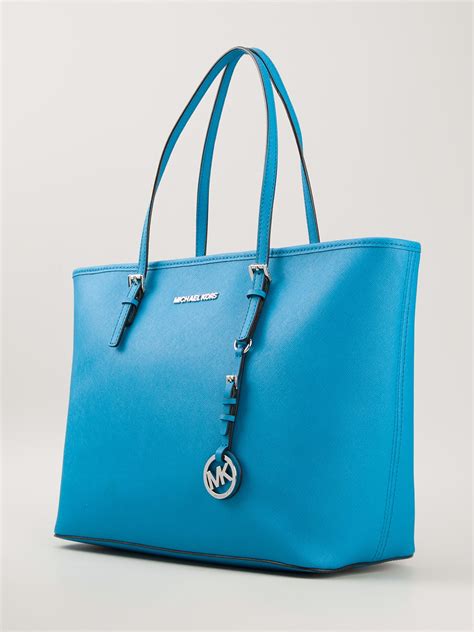 michael kors blue purse jet set|Michael Kors jet set pouch.